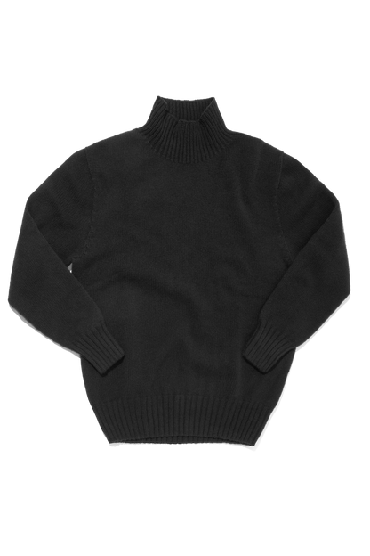 Super Geelong Mock Neck Melange Black