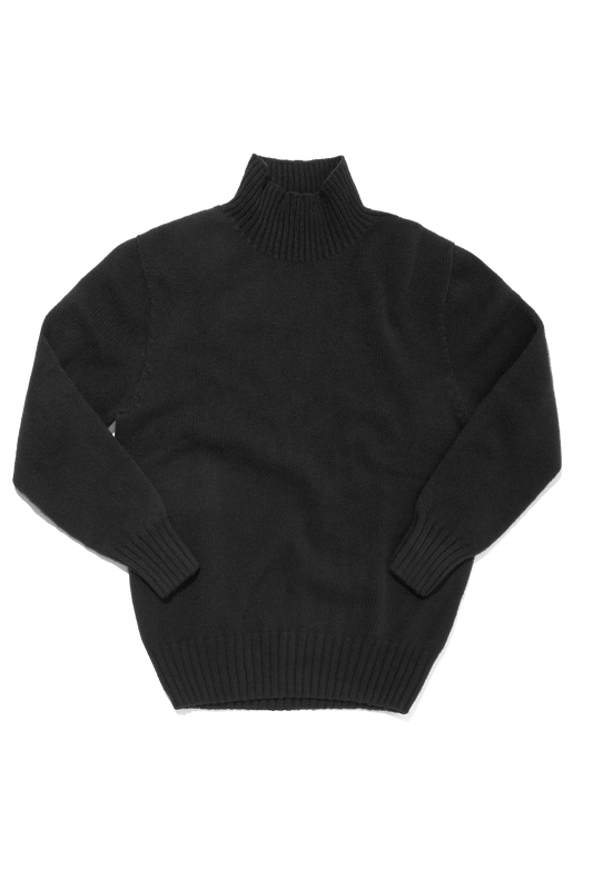 Super Geelong Mock Neck Melange Black