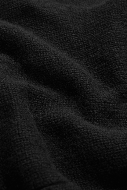 Super Geelong Mock Neck Melange Black