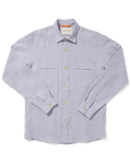 Linen Long Sleeve Utility Overshirt Thistle