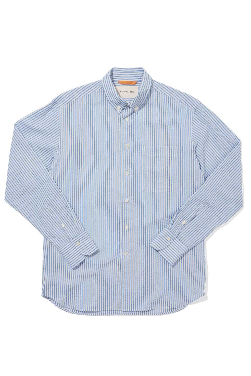 Tencel Button Down Signature Shirt Blue Stripe