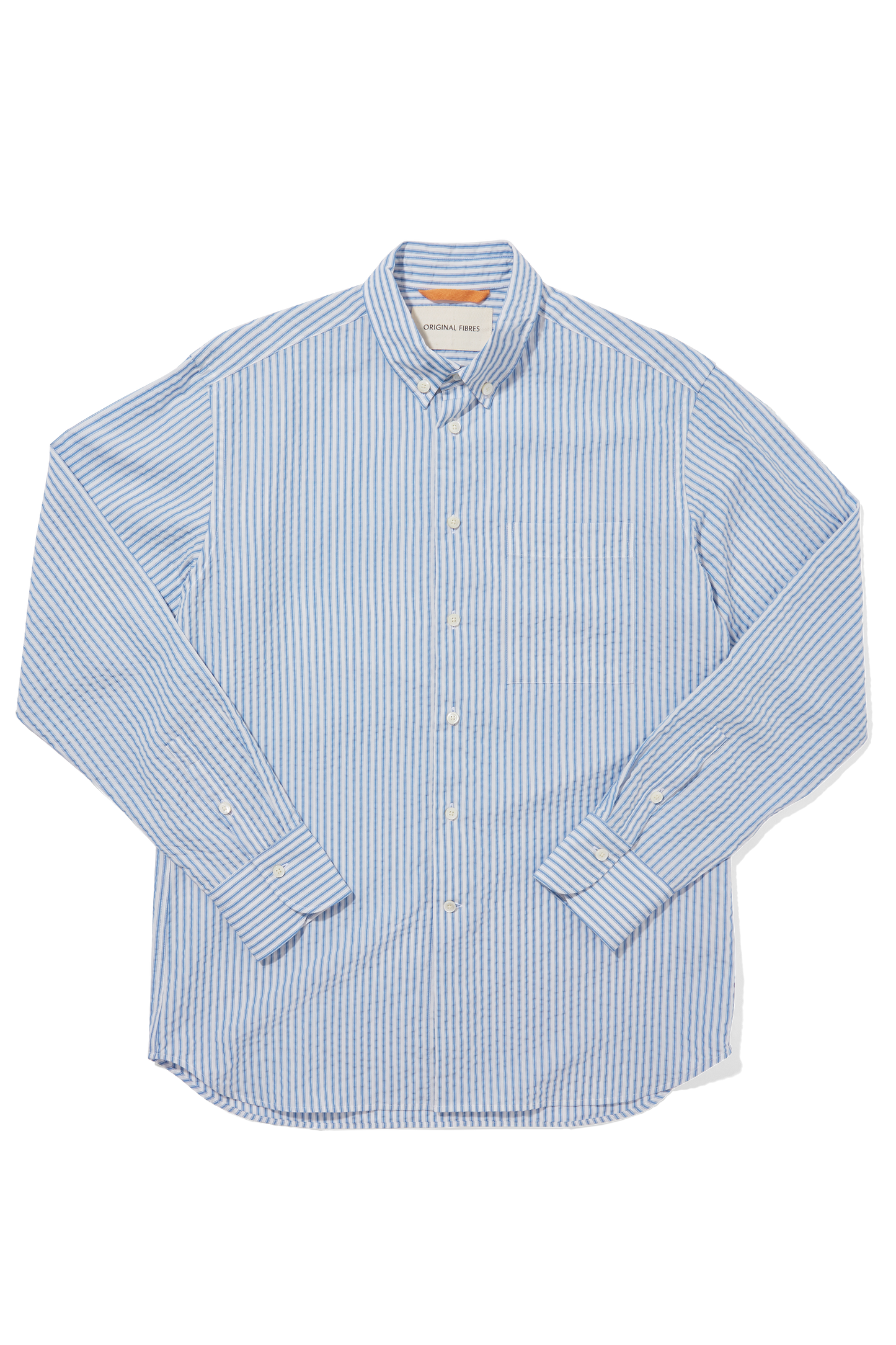 Tencel Button Down Signature Shirt Blue Stripe