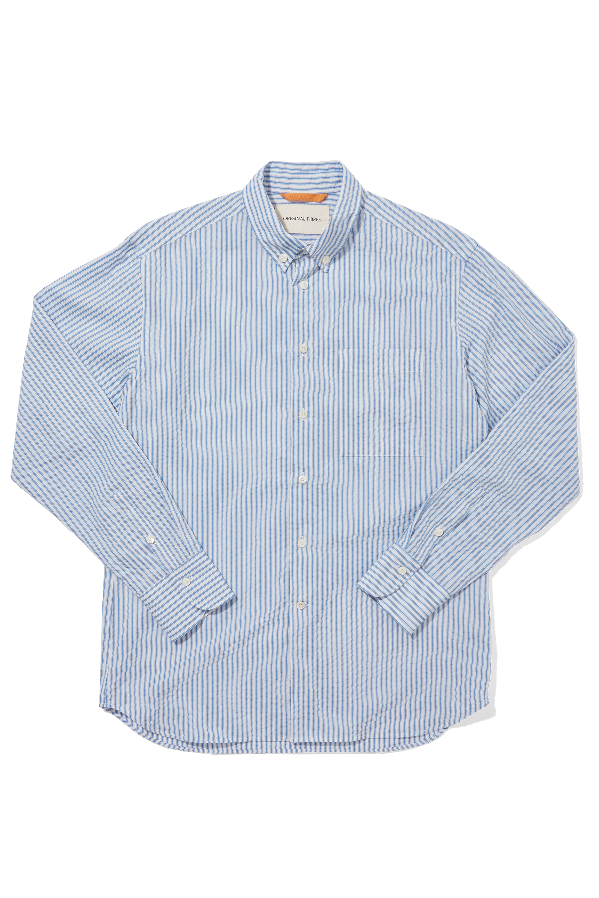 Tencel Button Down Signature Shirt Blue Stripe