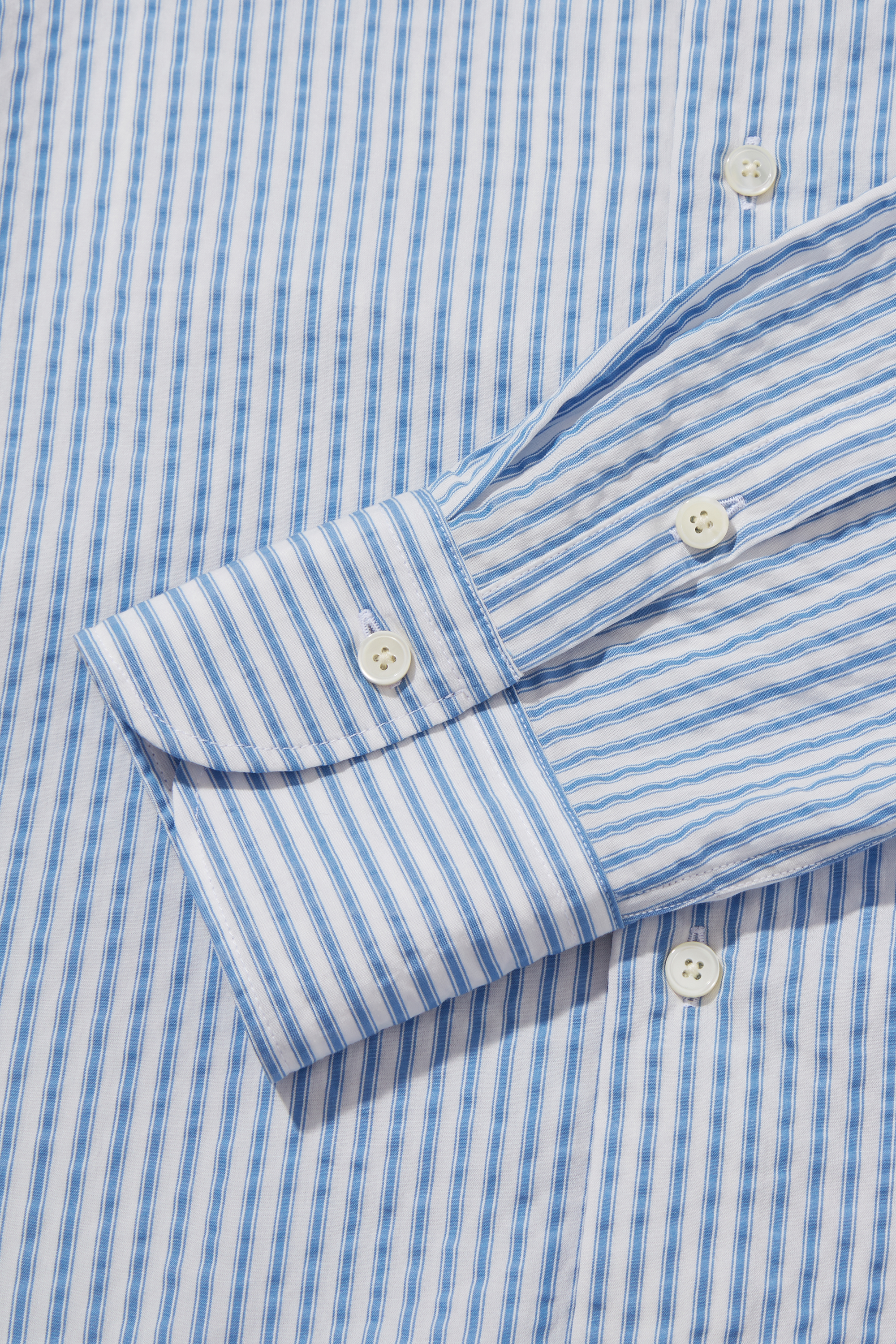 Tencel Button Down Signature Shirt Blue Stripe