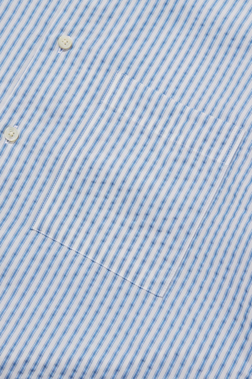 Tencel Button Down Signature Shirt Blue Stripe