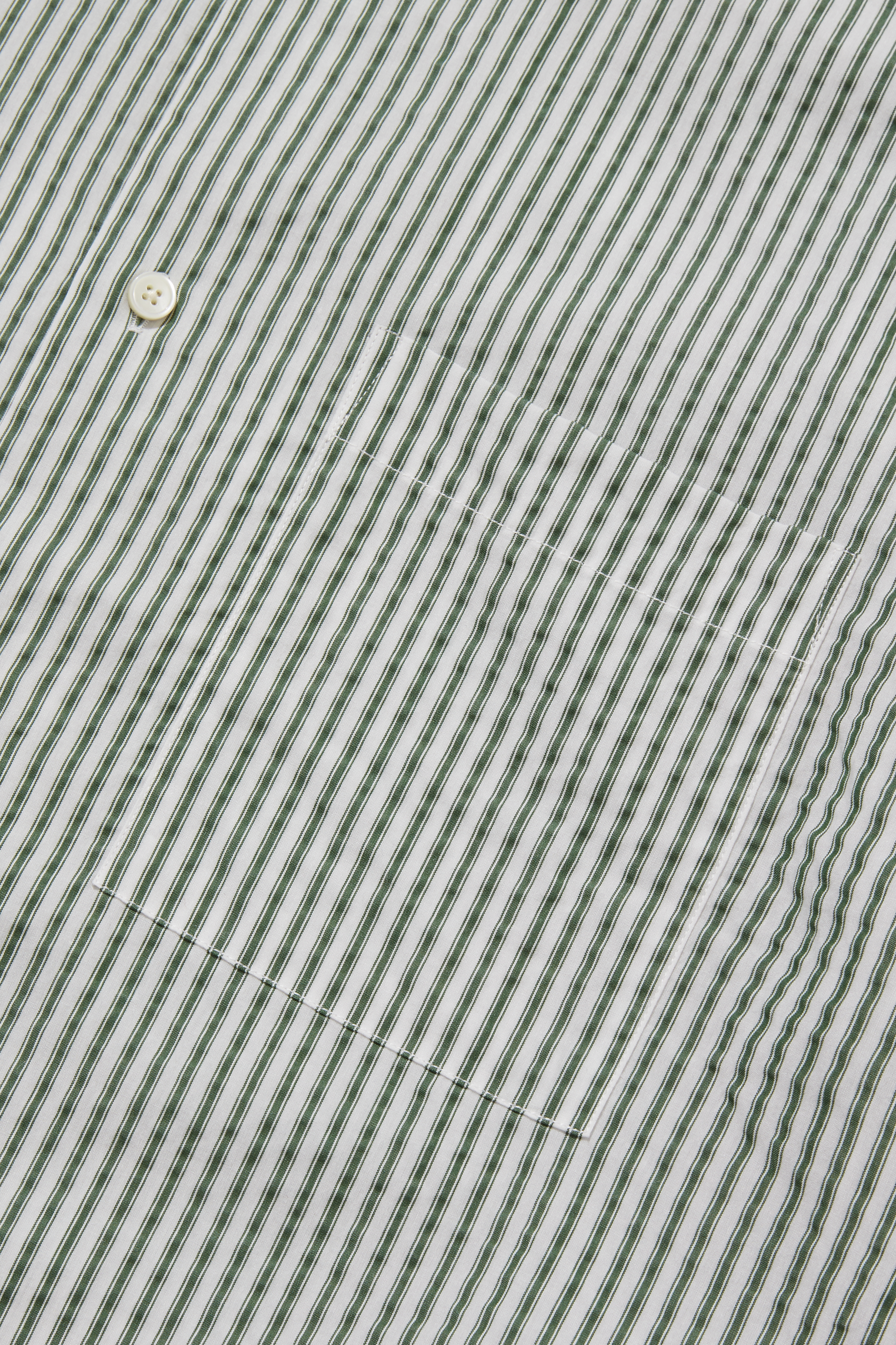 Tencel Button Down Signature Shirt Green Stripe