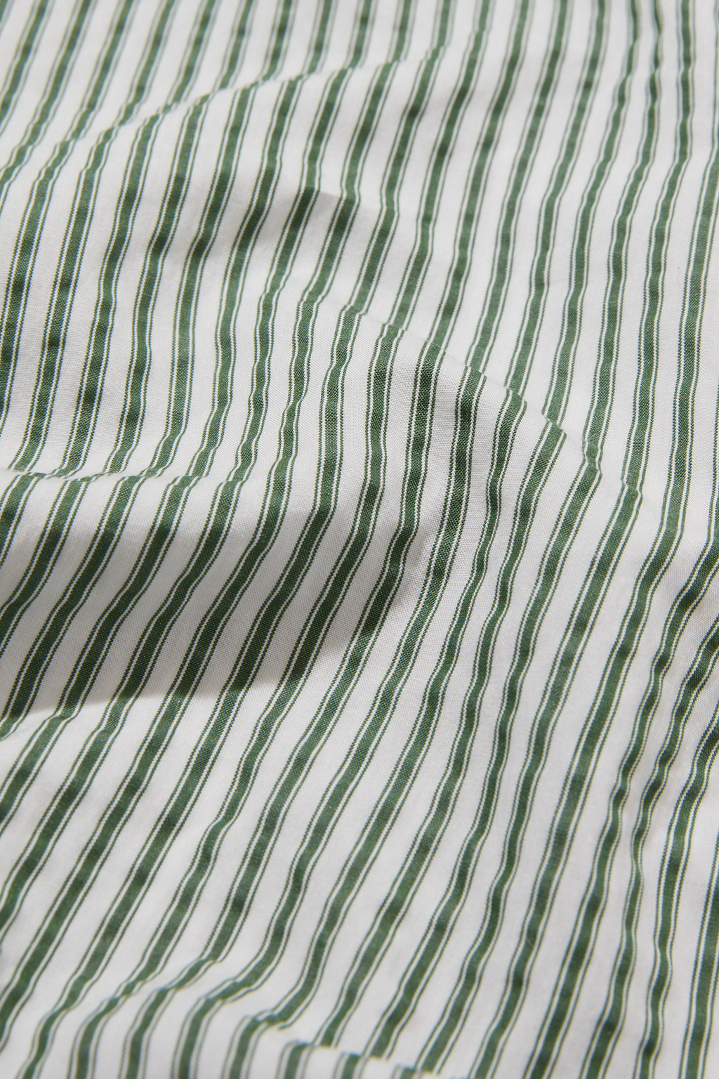 Tencel Button Down Signature Shirt Green Stripe