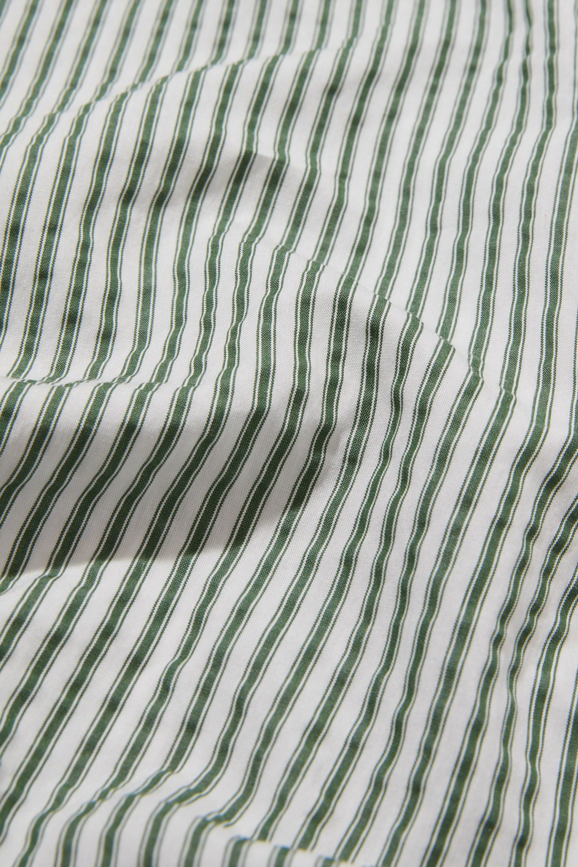 Tencel Button Down Signature Shirt Green Stripe