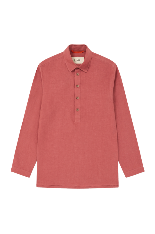 Midweight Linen Smock Terracotta Pink