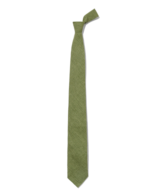 Linen Tie Pea Green
