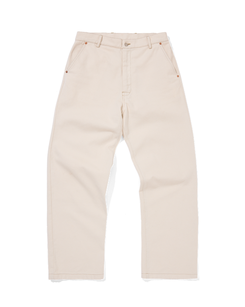 Organic Denim Wide Leg Jeans Ecru