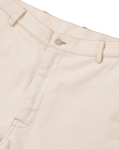 Organic Denim Wide Leg Jeans Ecru