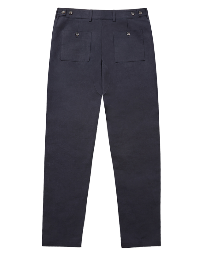 Patch Pocket Trousers Navy Blue