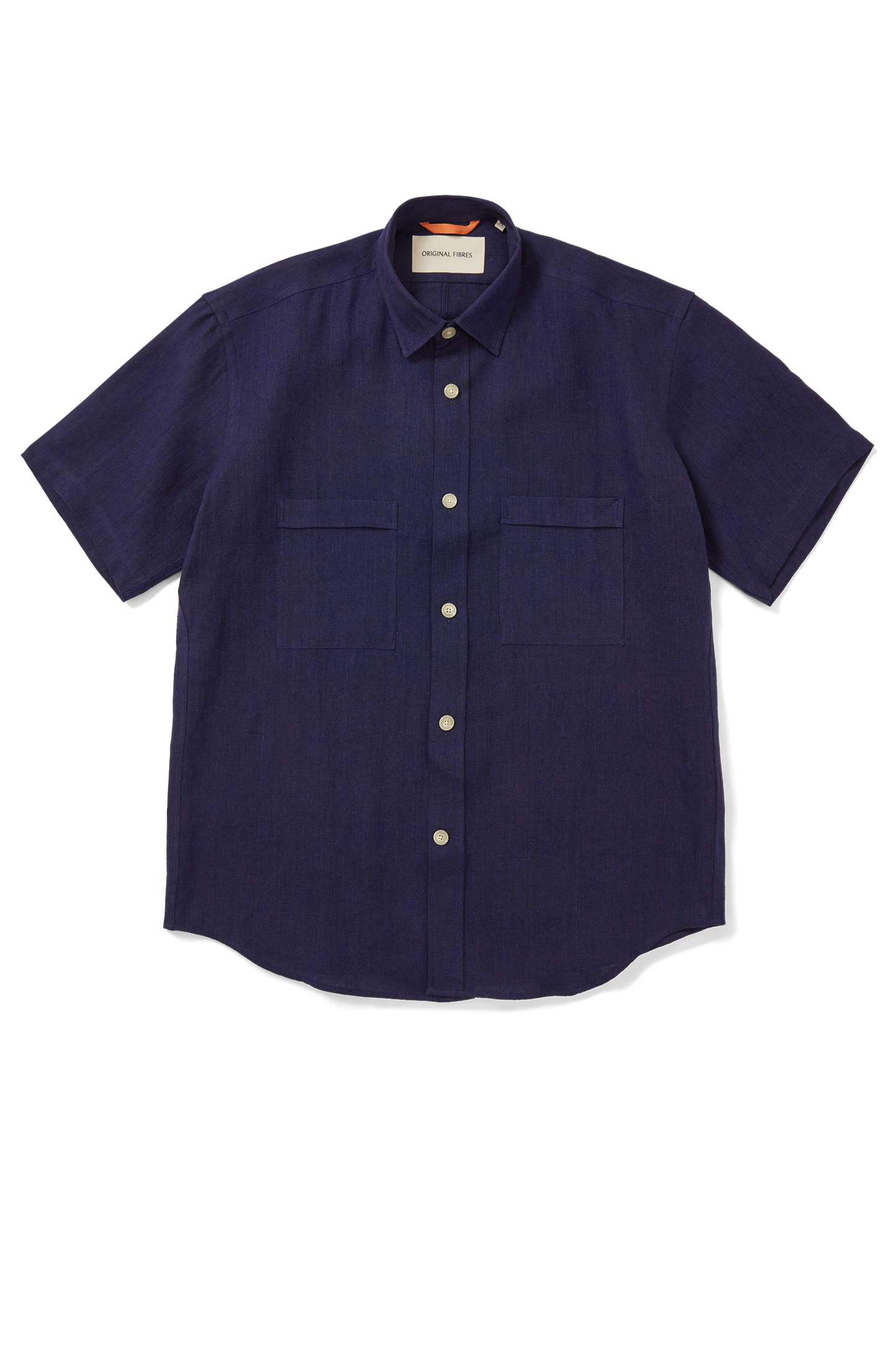 Short Sleeve Utility Shirt Navy Yarn-Dye
