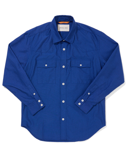 Organic Cotton Western Shirt Royal Oxford