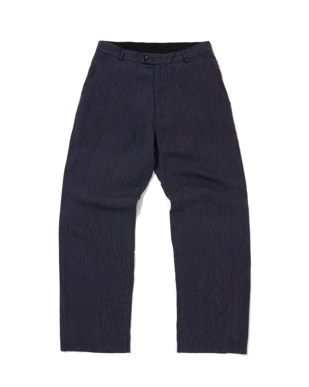 Wide Leg Trouser Navy Chalk Stripe