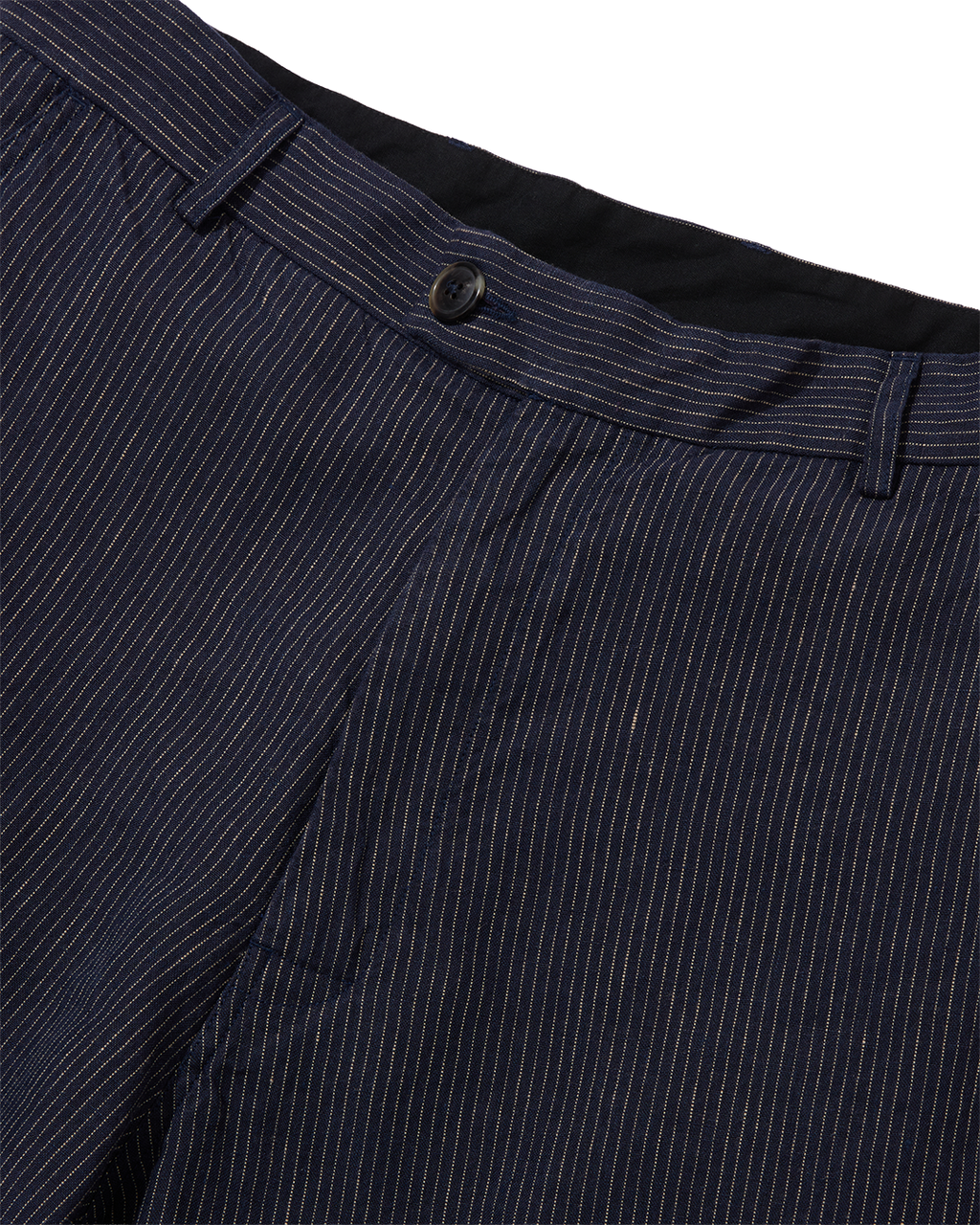 Wide Leg Trouser Navy Chalk Stripe