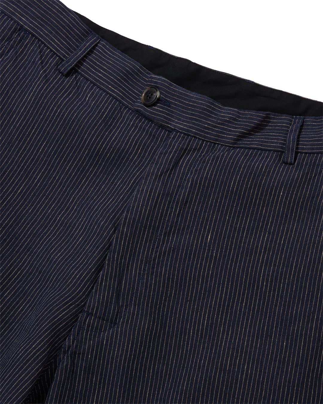 Wide Leg Trouser Navy Chalk Stripe