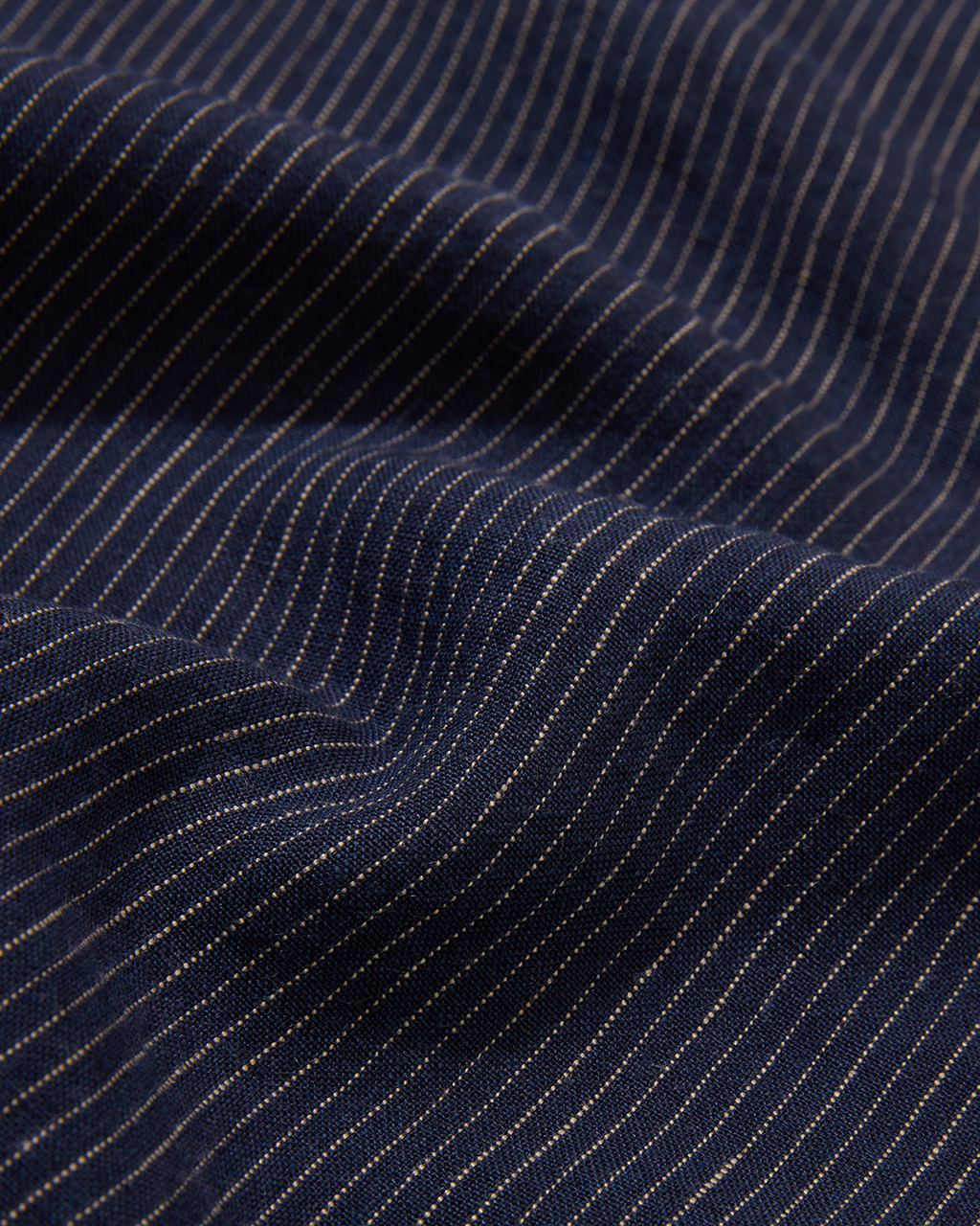 Wide Leg Trouser Navy Chalk Stripe