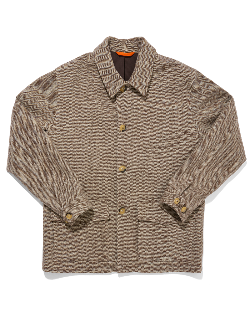Wool Field Jacket Burnt Herringbone
