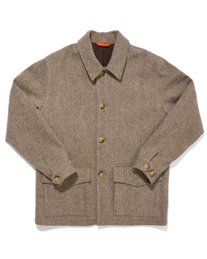 Wool Field Jacket Burnt Herringbone