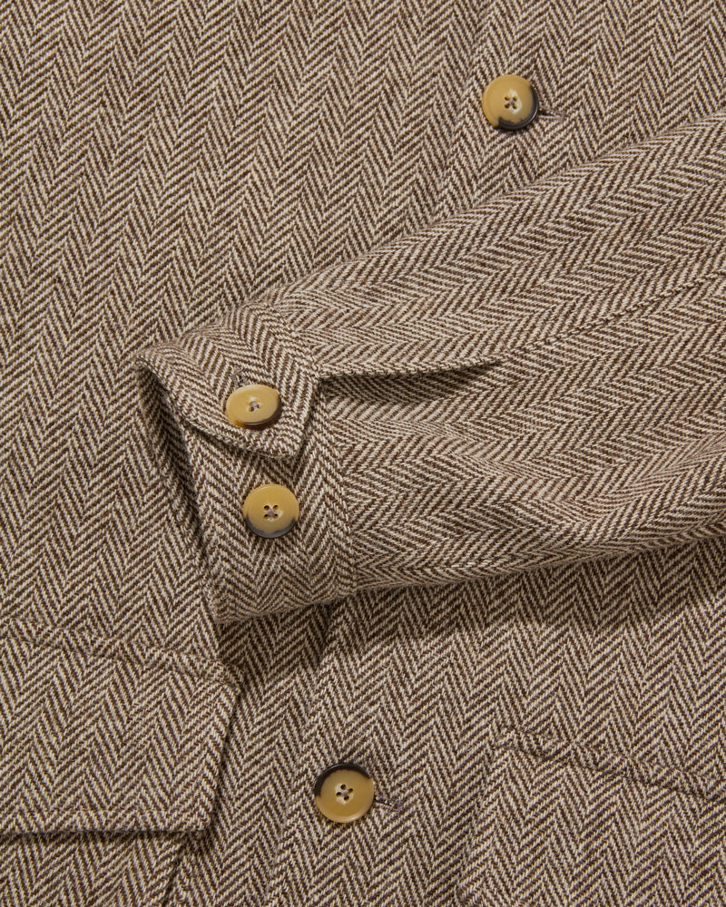 Wool Field Jacket Burnt Herringbone