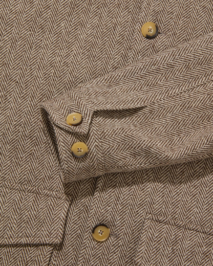 Wool Field Jacket Burnt Herringbone