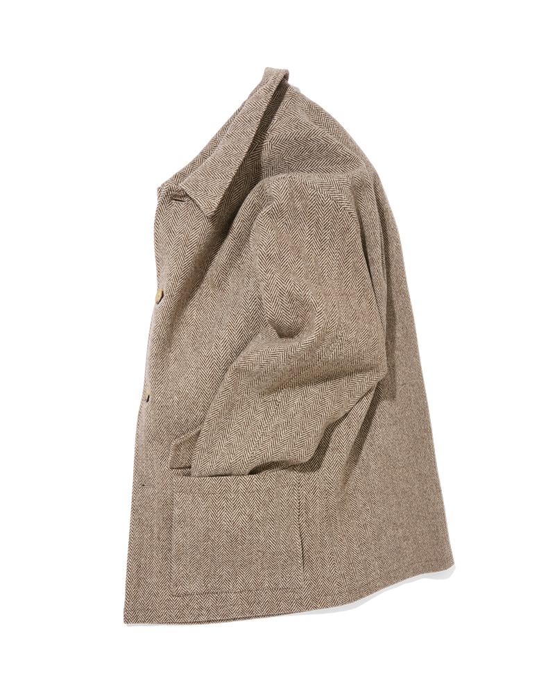 Wool Field Jacket Burnt Herringbone