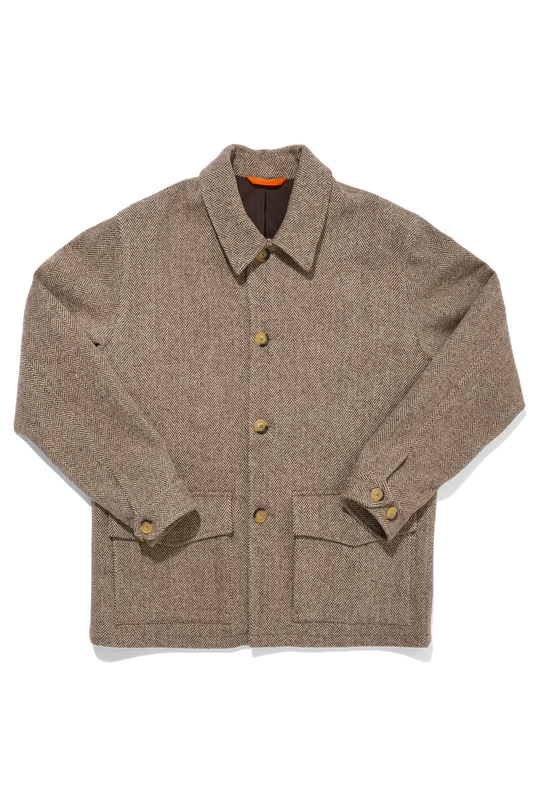 Wool Field Jacket Burnt Herringbone