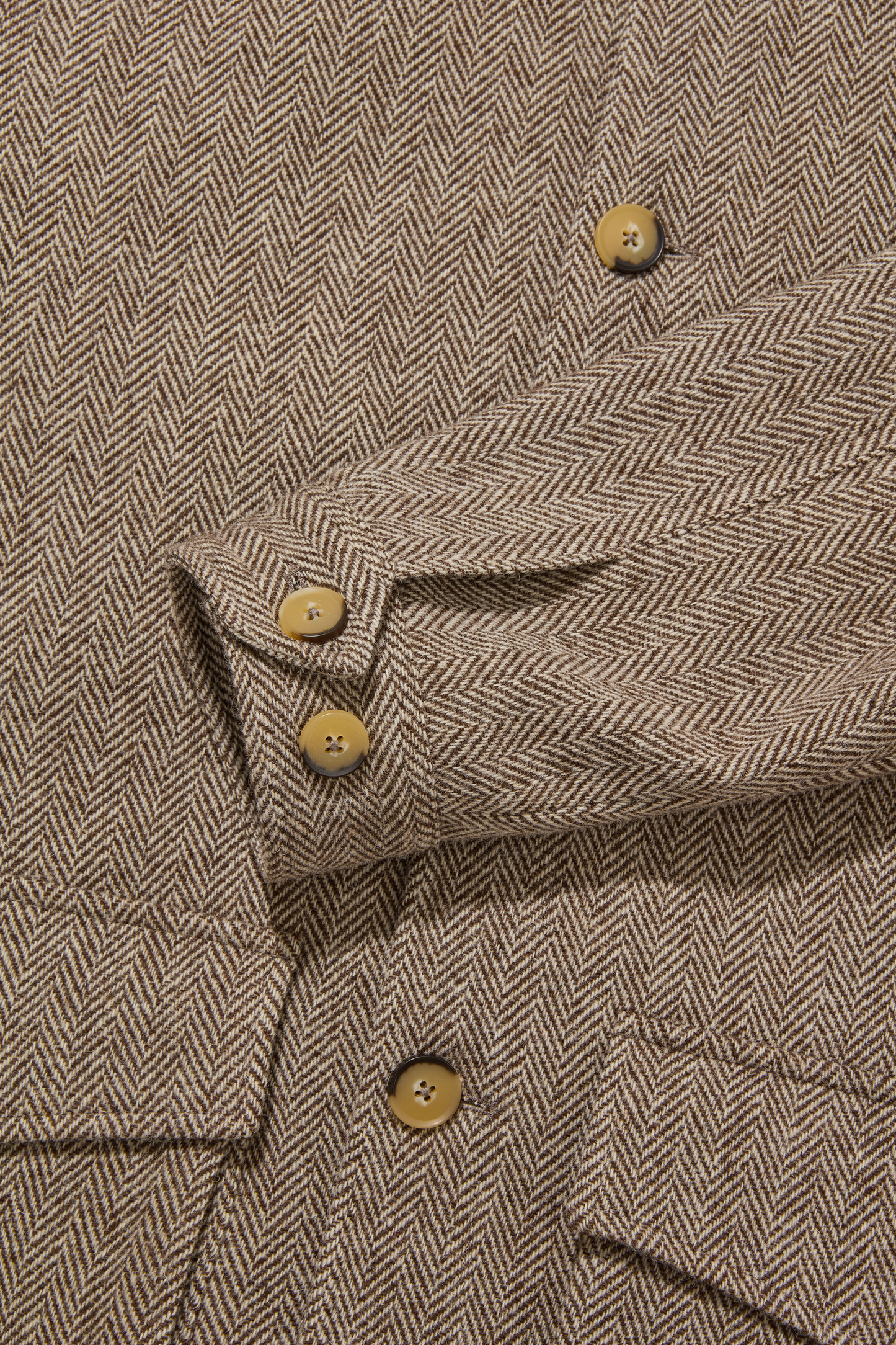 Wool Field Jacket Burnt Herringbone
