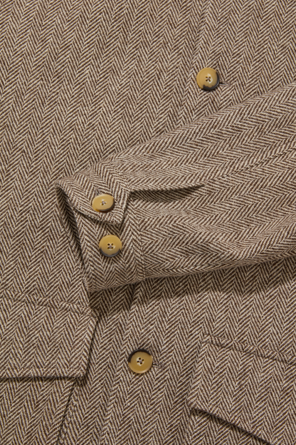 Wool Field Jacket Burnt Herringbone