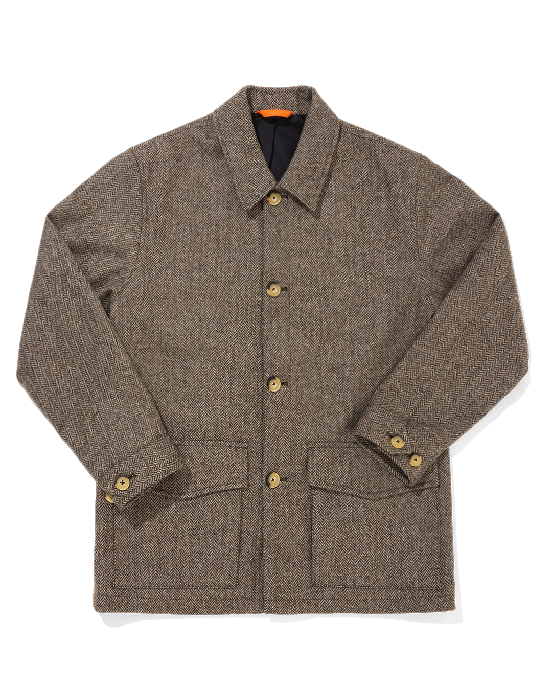 Wool Field Jacket Dark Herringbone