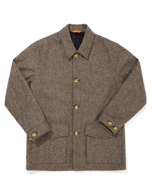 Wool Field Jacket Dark Herringbone