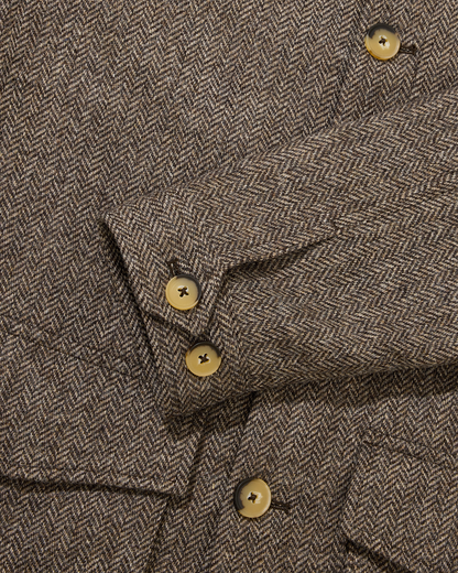 Wool Field Jacket Dark Herringbone
