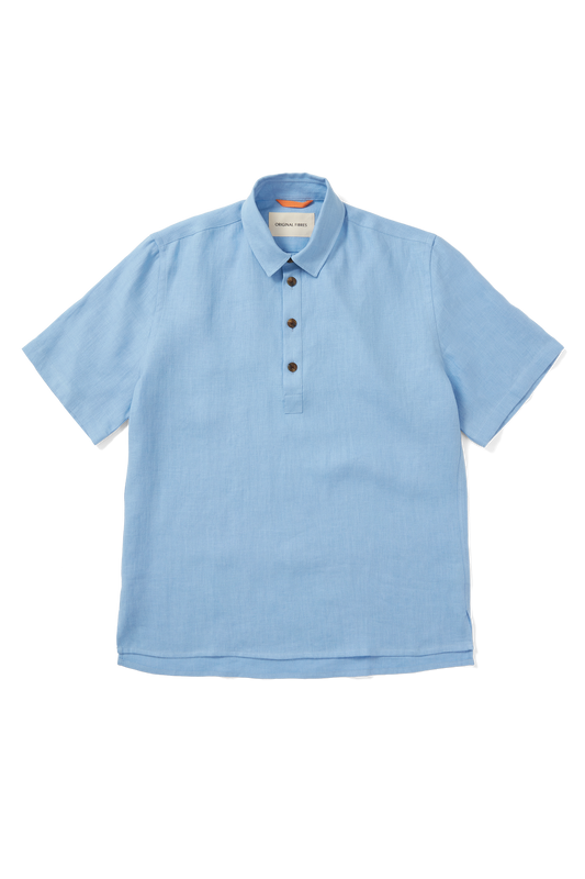 Short Sleeve Smock Light Blue