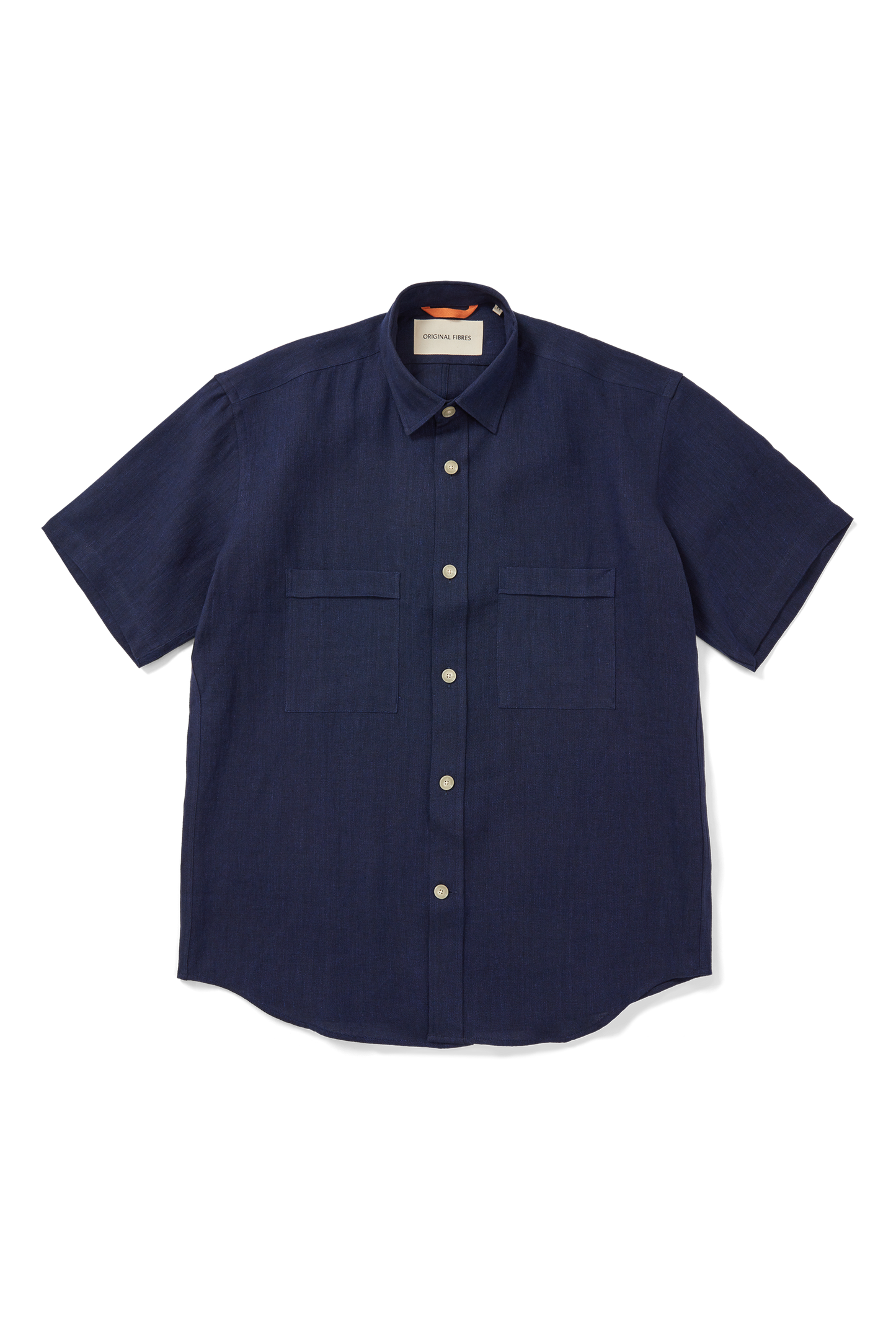 Short Sleeve Utility Shirt Navy Yarn-Dye