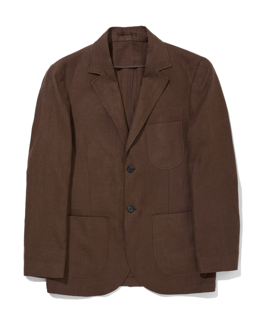 Laundered Linen Suit Tobacco Brown