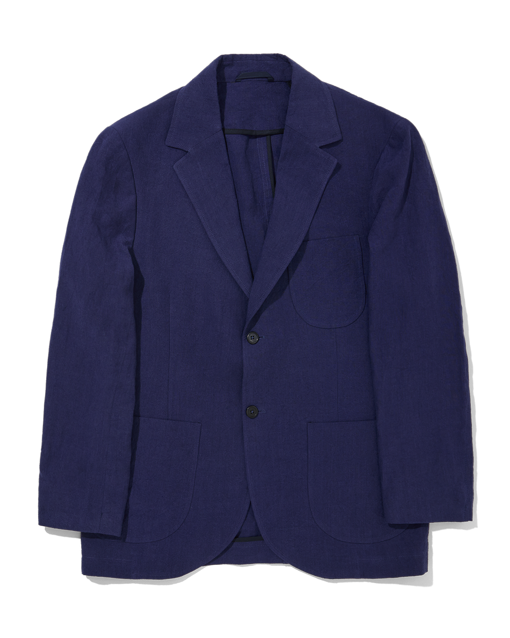 Laundered Linen Suit Navy Blue