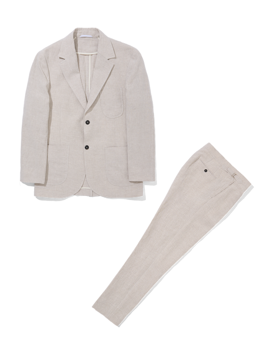 Laundered Linen Suit Oatmeal