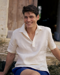 Linen Short Sleeve Smock Oyster