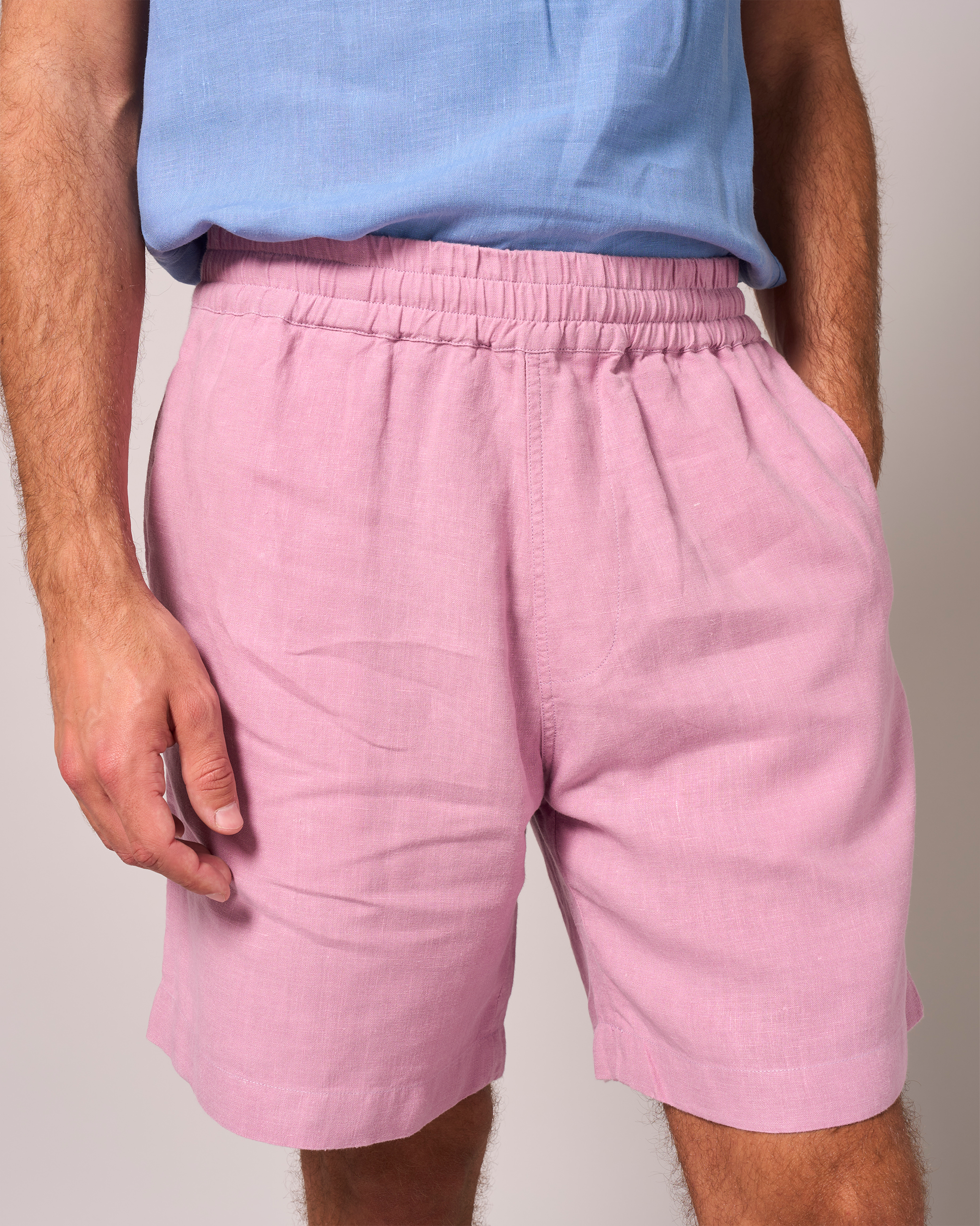 Linen Easy Shorts Washed Pink