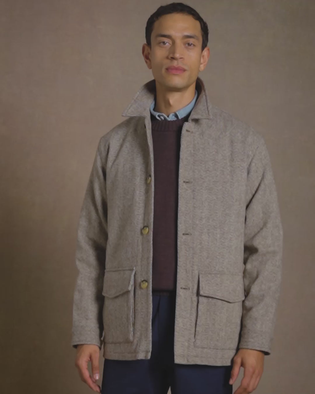 Field Jacket Burnt Herringbone