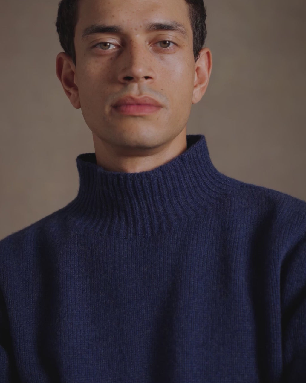 Mock Neck Storm Blue