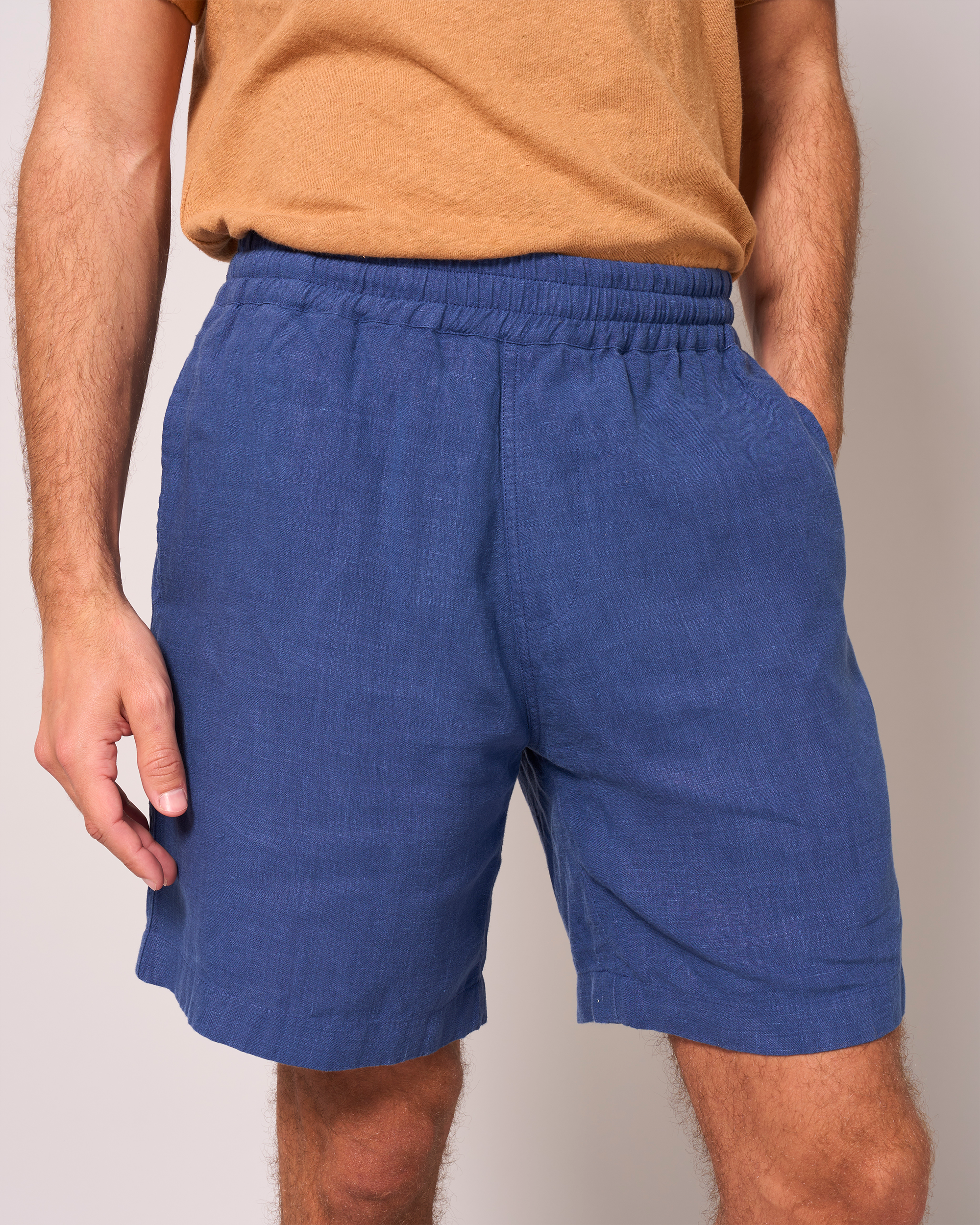 Linen Easy Shorts Washed Navy