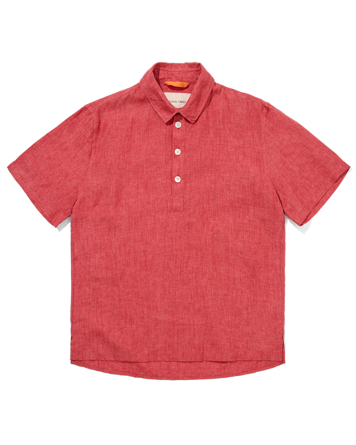 Linen Short Sleeve Smock Crimson Delave