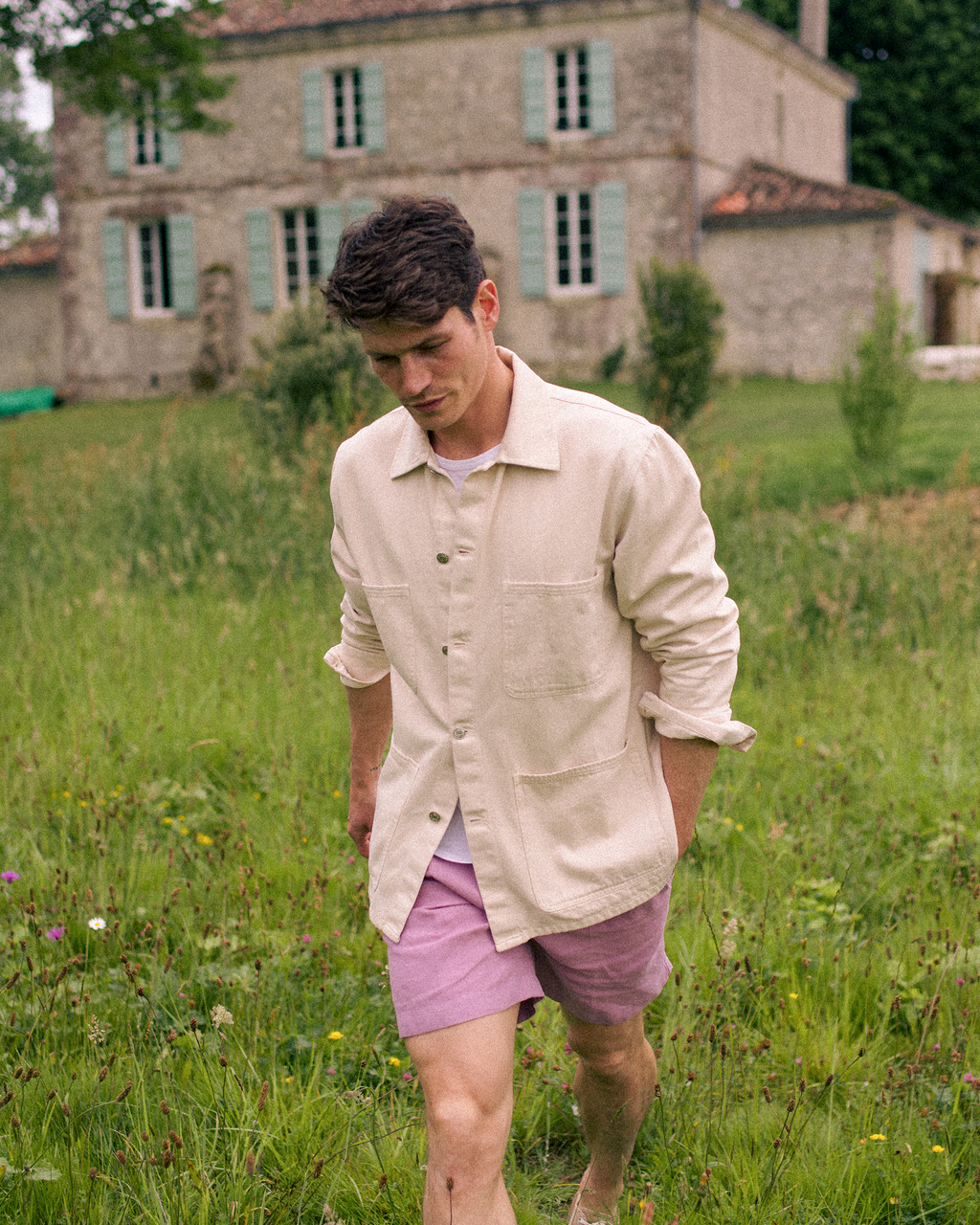 Linen Easy Shorts Washed Pink