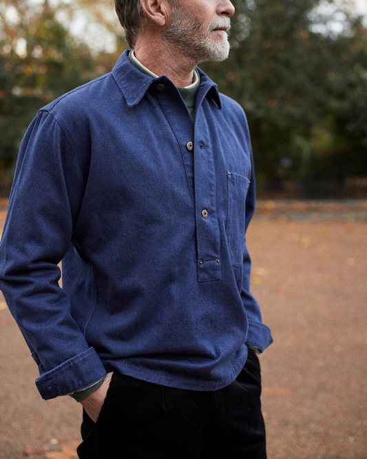 Cotton Drill Cowboy Smock Indigo