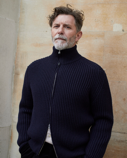 Ribbed Studio Warmer Navy