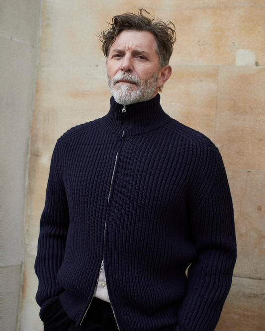 Ribbed Studio Warmer Navy