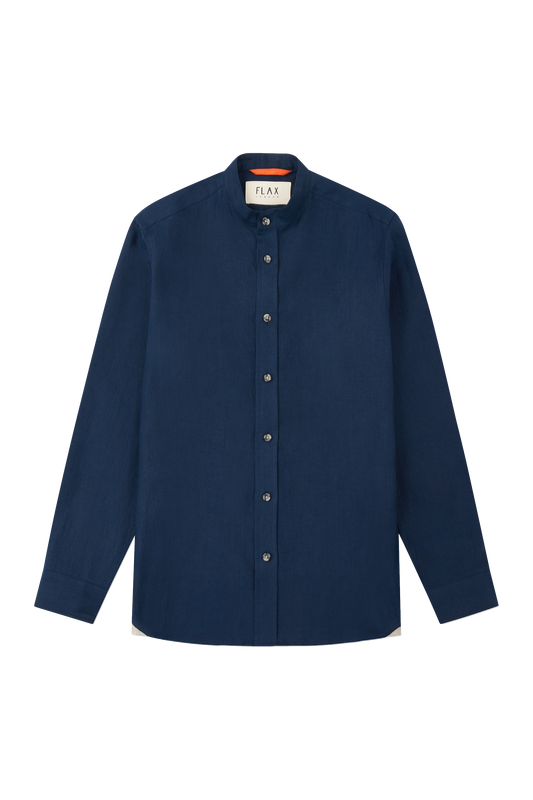 Heavy Linen Grandpa Navy